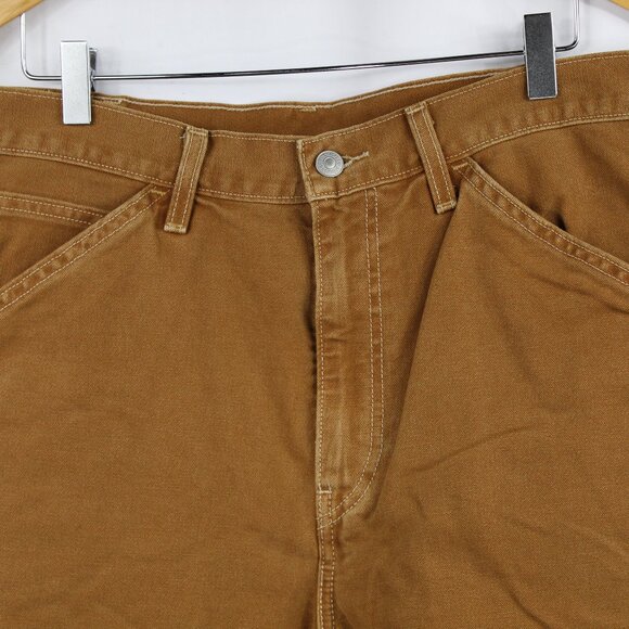 LEVI'S RUST CANVAS DADDY WORK PANTS CARPENTER SIZE 34X32 S110782 OUTDOOR WEAR - Picture 3 of 10